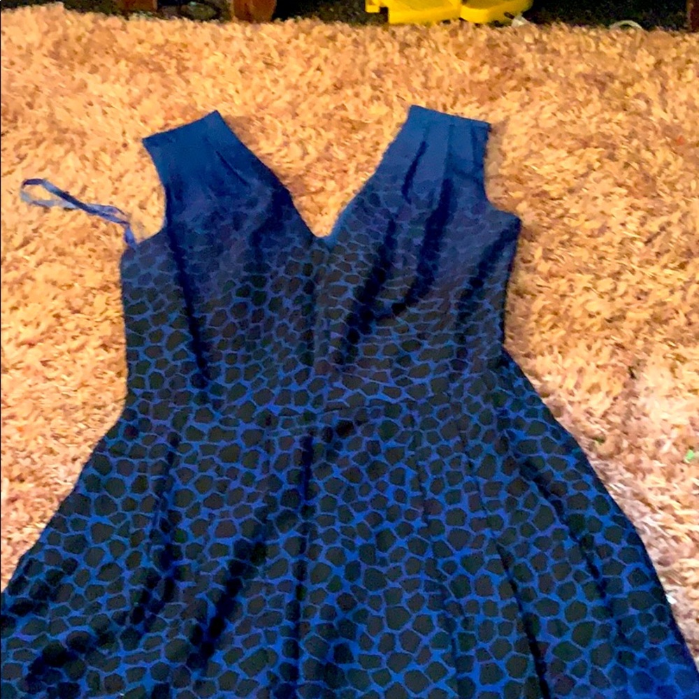 loft blue printed dress